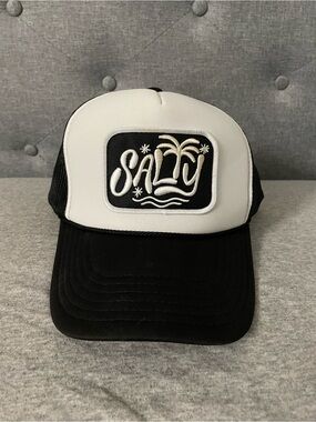 Salty Trucker Hat - Black & White